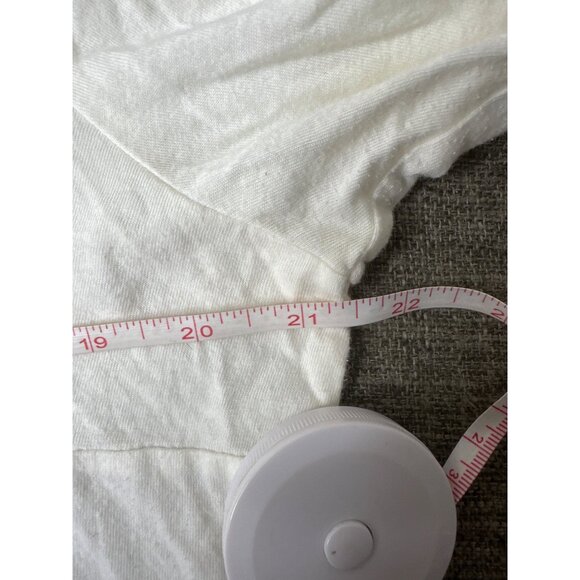 Van Heusen Womens White Embroidered V-Neck Cotton Top Size Large Shirt - Picture 5 of 6